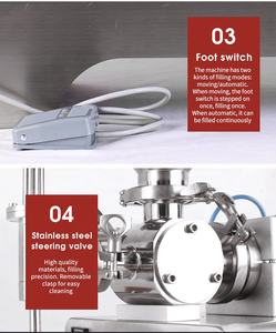 Máquina de llenado de pasta agitadora Horizontal neumática con <span class=keywords><strong>tolva</strong></span> en forma de U Máquina de llenado rotativa para crema de miel Aceite Crema Bebida - Product Image 3
