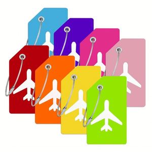 Customgift High Quality 8 Colors Blank Anodized Silicone Cruise Luggage Tag PVC Rectangle 90MM*50MM - Product Image 1
