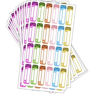 Autocollants remarquables pour planificateur de factures, 6 couleurs, étiquettes de suivi des factures - Rappel de planification des paiements - Product Image 1