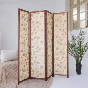 Divisor de Habitaciones de Bambú de 4 Paneles, Diseño Contemporáneo, Separación de Espacios, 56 pies de Altura, Pantalla de Privacidad Plegable de Doble Cara - Product Image 5