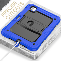 Béquille pliable étui pour tablette en silicone épais pour iPad Pro 11 2024 housse antichoc robuste anti-chute