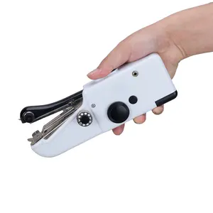 Plastar Uso Doméstico Portátil Mini Handheld Ponto Pequena Máquina de Costura Elétrica