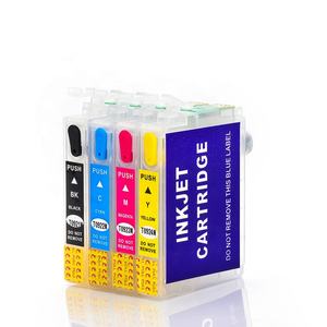 Ocbestjet <span class=keywords><strong>T0711</strong></span> <span class=keywords><strong>T0711</strong></span>-T0714 <span class=keywords><strong>Vide</strong></span> Recharge <span class=keywords><strong>Cartouche</strong></span> D'encre Pour <span class=keywords><strong>Epson</strong></span> Stylus D78 D92 D120 SX215 SX105 BX600FW BX610FW Imprimantes - Product Image 1