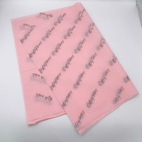 Papier de soie d'emballage noir personnalisé avec logo doré pour l'emballage de produits, vêtements, papier de soie d'emballage avec impression de logo
