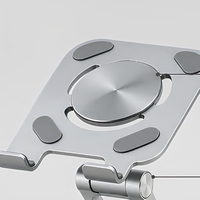 Support de téléphone en aluminium pliable, support de tablette de bureau, rotation à 360°, support réglable tout en métal, bureau, étude, diffusion en direct