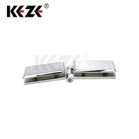 10mm laiton 180 degrés verre à verre charnière de porte de douche certifié CE Type de pivot à fermeture automatique pour cloisons de salle de bain et d'hôpital