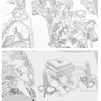 Livre de coloriage en papier décompression Jardin Secret pour adolescents, vente en gros, pas cher, cadeau pour enfants, peinture colorée anti-stress
