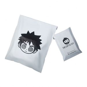 Bolsa de Envío de Polietileno de Baja Densidad (LDPE) Autosellable, con Logotipo Negro Personalizado, Impresión Blanca, para Ropa - Product Image 1
