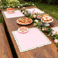 Tapis de table rétro personnalisé dentelle brodée irrégulière Excellent napperon isolant thermique résistant à l'huile Design de luxe réutilisable