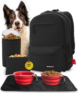 Transportín ajustable para perros pequeños JW PET, Transportín suave y cómodo para gatos con cuencos plegables para playa o viajes - Product Image 1