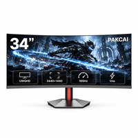Moniteur de jeu pour ordinateur OEM ODM, moniteur incurvé 34 pouces 165 Hz 1500R UWQHD 4K pour PC, destiné aux distributeurs