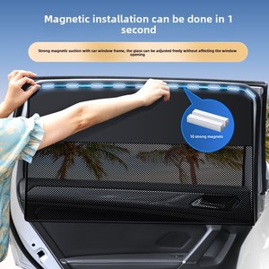 Nouvelle Rideau Pare-Soleil Magnétique pour Voiture à 10 Aimants Puissants, Non Transparent, Ne Bloquant Pas la Vue, Type Épissable - Product Image 5