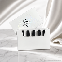 Boîte d'emballage personnalisée de luxe en papier blanc pour coffret découverte de parfums avec 5 compartiments et logo holographique, vente en gros, échantillon, boîte cadeau
