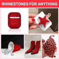 BOBOHOO Bling cristal rouge série verre Flatback strass Non Hot-fix strass pour ongles bricolage vêtements sacs robes