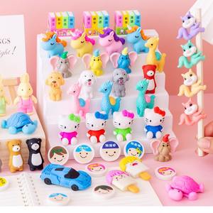 Grundschule Cartoon-Radiergummi Kreativer Niedlicher Tierform Abnehmbarer Kleiner Radiergummi Kindergarten-Radiergummi099 - Product Image 1