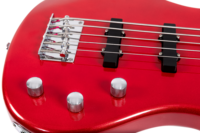 Clevan Metallic Red 41 Inch 5 String Electric Bass Guitar Okoume Wood Maple Neck Rosewood Fingerboard 24 Frets S-S Pickups