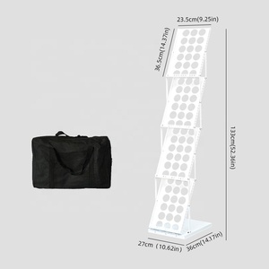 Rak <span class=keywords><strong>Display</strong></span> Majalah Lipat A4 dari Besi, Model Berdiri, Grosir 2026, Penyangga Brosur, Tempat Majalah - Product Image 2