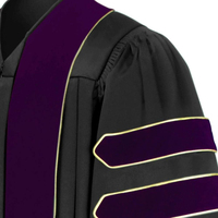 Venta al por mayor unisex de lujo personalizado vestido de graduación de doctorado vestido de graduación, Pastor, bata de púlpito