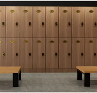 Casillero de Almacenamiento Compacto de Alta Calidad, Personalizado, de Laminado HPL, Resistente al Agua y al Fuego, para Montar en Pared o Piso, para Cubículos de Baño