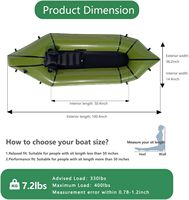 Kayak de voyage gonflable léger en TPU pour une personne avec siège souple pour le rafting en eau plate