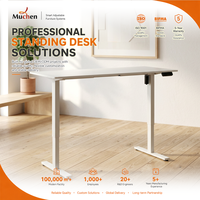 Fabricant professionnel de bureaux debout fixes, bureau de bureau électrique réglable en hauteur à moteur unique, ergonomique, en fer et en bois