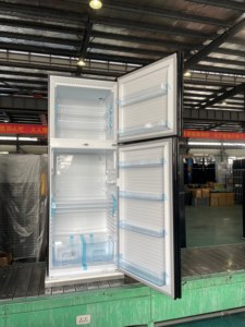 4 Double Door Refrigerator Household Top-Freezer Power Source <b>Portable</b> Compressor Hotel <b>Fridge</b> Frigo Maison Household Do - Product Image 5