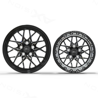 Jantes AX 17x4.5 15x10 forgées en aluminium, avec système Beadlock, déport personnalisé 5x120.65 5x114.3, finition noir brillant usiné pour Chevy Malibu 2ed Coupé