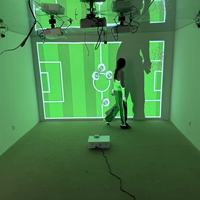 Système de projection interactive de bowling sur sol DefiLabs avec 150 effets et jeux différents et caméra IP réseau