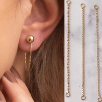 Boucles d'oreilles Gaovo de style européen minimaliste pour femmes, 3 designs de chaîne différents, bijoux polyvalents en acier inoxydable