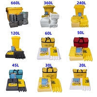 Kit anti-déversement de liquides pour poubelle, sans huile, en polymère, sac plastique 360 litres, pour produits écologiques