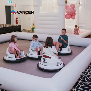 Venta caliente 10/13/16ft Niños Inflable Bumper Car Race Track Sport Game Air Racing Inflable Go Kart Track - Product Image 1