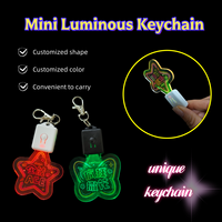 Porte-clés LED en acrylique avec logo personnalisé, lumière changeante de couleur, breloque pour sac, pour événements promotionnels, cadeaux d'entreprise et articles de fans.