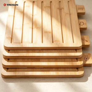 Ensemble de 4 planches à découper en bambou avec support, ensemble de planches à découper en bois avec support - Product Image 4