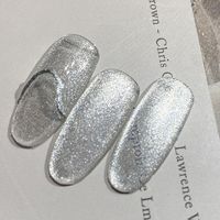 Vernis à ongles gel effet œil de chat cristal 10ml, gel UV LED magnétique argenté scintillant pour salon et décoration d'ongles DIY