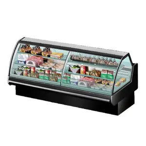 상업용 요리 식품 버처 고기 디스플레이 캐비닛 델리 쿨러 슈퍼마켓 냉동 장비 쇼케이스