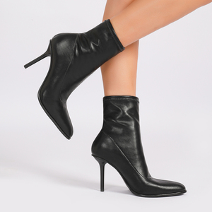 2025 Women's Sexy <strong>High</strong>-<strong>heeled</strong> <strong>Boots</strong> for Autumn and Winter New Styles Pu - Product Image 4
