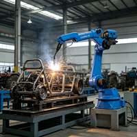 Bras de robot de soudage à 6 axes, 10 kg, 2008 mm, IP54, OEM pour l'industrie lourde, structure en acier, grande fabrication, soudage, certifié CE