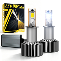 Ampoules de phare LED M65 130W/paire super lumineuses pour voiture H1 H3 H4 H8 H7 H11 9005 9006 avec driver externe de remplacement 6500K