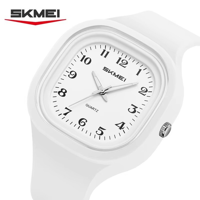 Skmei 2501 Quartz Watch Minimalist Cute Colorful Cartoon Square Wristwatch for Men Boy Girls Youth Student Kids Children Reloj