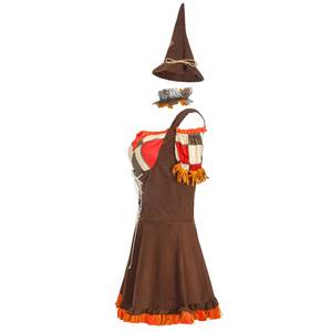 Costume d'Halloween de Clown, Sorcière ou Épouvantail pour Spectacle de Scène du Magicien d'Oz, Fête ou Cosplay - Product Image 3