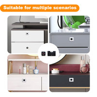 GRATEAIEN AEGC02 Serrure de cabinet à empreinte digitale PC ABS Clé USB Recharge d'urgence Batterie 500mAh