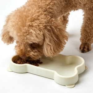 OEM ODM Custom Logo Bone Shape Silicone Pet Plate Wholesale 2 in 1 Detachable Dog <b>Slow</b> <b>Feeder</b> Tray - Product Image 6