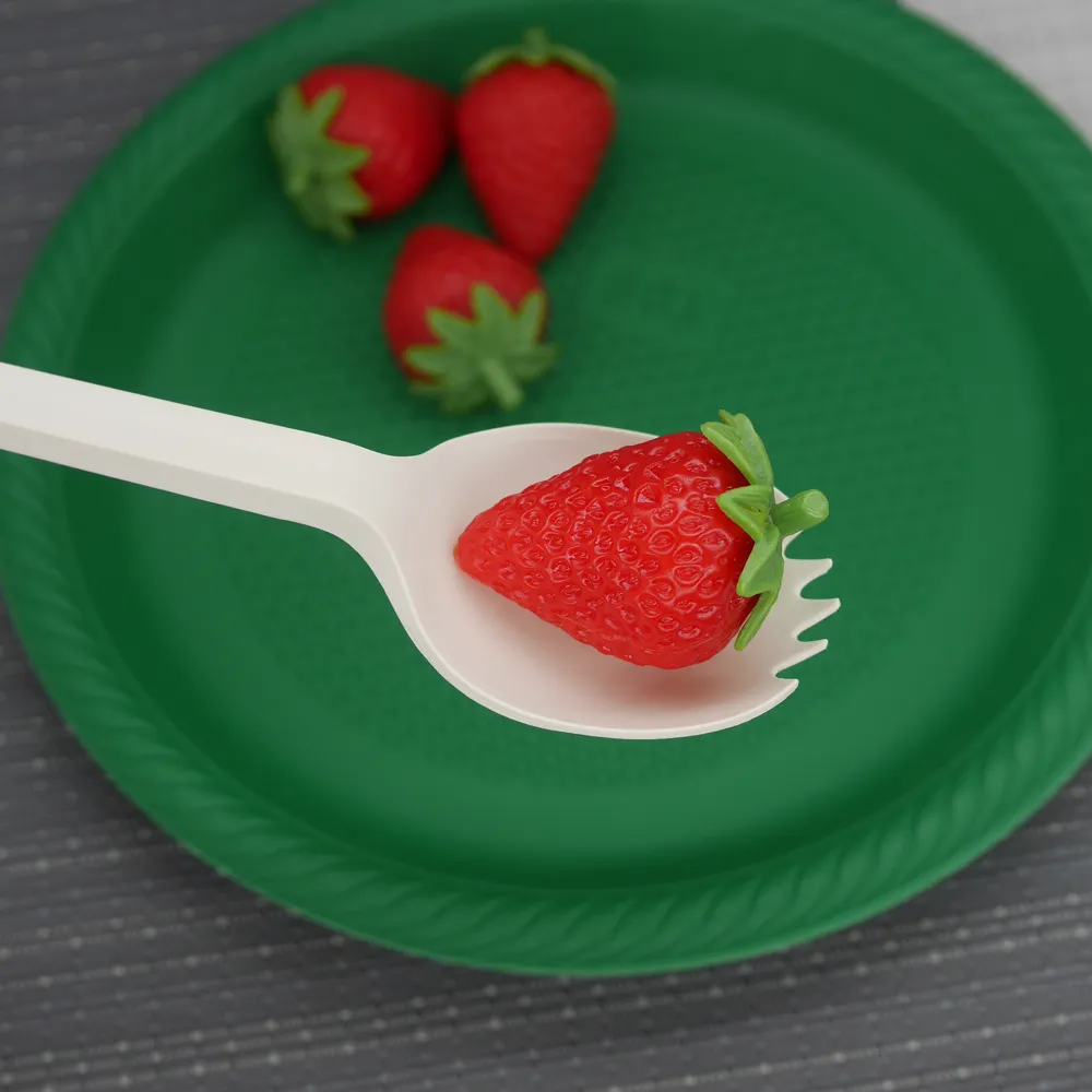 Dengan Logo Kustom Pegangan Panjang Plastik Salad Camping Spork Produk Terlaris 2021 Di Amerika Serikat Pisau Tepung Jagung Sendok Garpu