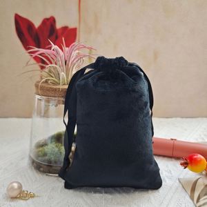 Sac à bijoux personnalisé de haute qualité, pochette en velours avec cordon de serrage, pochette pour collier, emballage pour bracelet, sac à bijoux, sac anti-poussière pour bijoux - Product Image 2