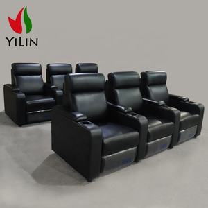 YILIN R960 VIP Fauteuil inclinable moderne en cuir noir multifonctionnel pour cinéma à domicile, canapé inclinable électrique pour salle de sport et école - Product Image 1