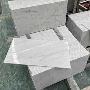 Harga Grosir Ubin Lantai Marmer Putih Carrara 300X600 Ubin Tipis Marmer Putih untuk Dekorasi Kamar Mandi Ubin Batu Natur