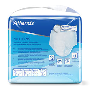 ATTENDS PULL-ONS 6M (4X18) haut niveau 100% respirant certifié slips pour hommes pour femmes pour l'incontinence urinaire - Product Image 3