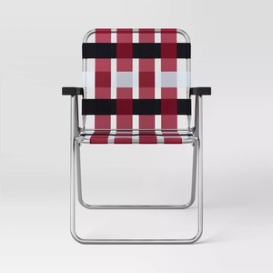 Silla reclinable de Patio plegable con correa Web Ligera personalizada, sillas de playa palmeadas con marco de Metal para exteriores, para Picnic, parque, césped, Viajes - Product Image 4
