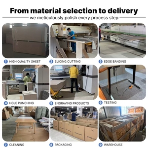 Hiện đại Nhà văn phòng máy tính để bàn máy tính bảng đơn giản làm việc với Khóa ngăn kéo bằng gỗ nhà máy tính xách tay máy tính xách tay gấp bàn - Product Image 4