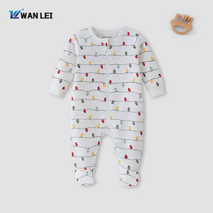 <span class=keywords><strong>Pyjama</strong></span> bébé 100 % coton tricoté, barboteuse légère pour nouveau-né, combinaison douce pour nourrisson, vente en gros, faible MOQ - Product Image 1